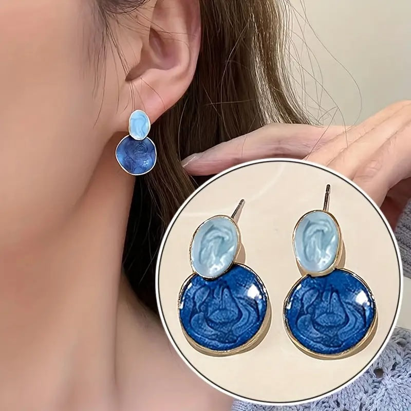 Drop Earrings - Blue Ocean