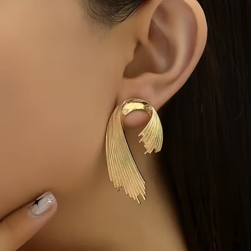 Sway Your Way Golden Dangle Earrings