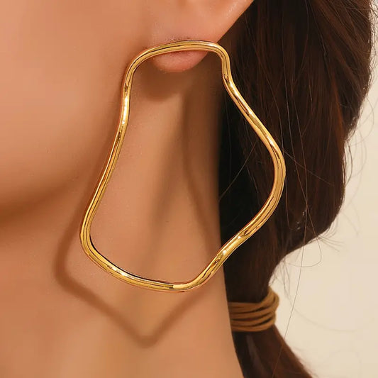 18k Gold Platted - Whimsy Hoop Earrings