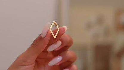Stud Earrings - Golden V Drops