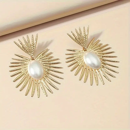Pearl Earrings - Sunburst