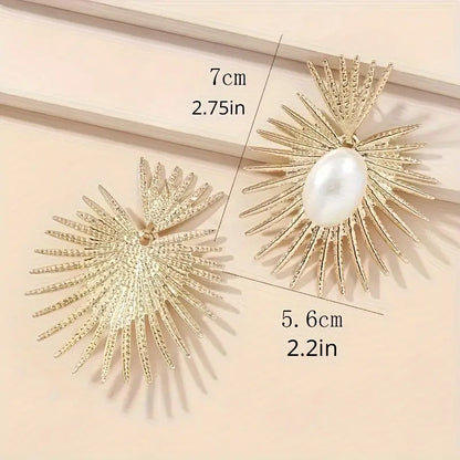 Pearl Earrings - Sunburst